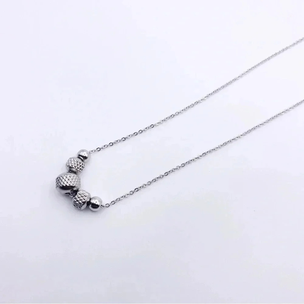 Beads necklace silver - Picture 2 of 4
